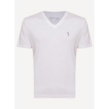 Imagem de Camiseta Gola V Aleatory Básica Branca-Masculino