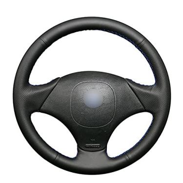 Imagem de Capa de volante de carro confortável antiderrapante costurada à mão preta, apto para Toyota Prius 20 XW20 2004 a 2009