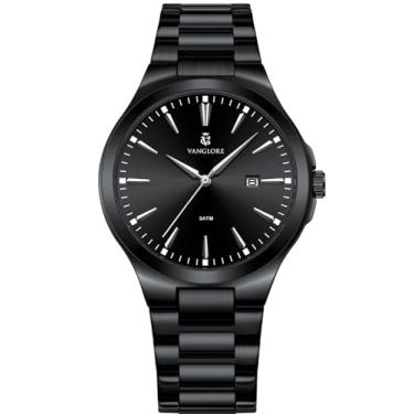 Imagem de Relógio Masculino De Pulso Minimalista Moderno Social Esporte Fino Clássico Preto All Black Aço Inoxidável 40mm Vanglore 4355a Coleção Upclassic