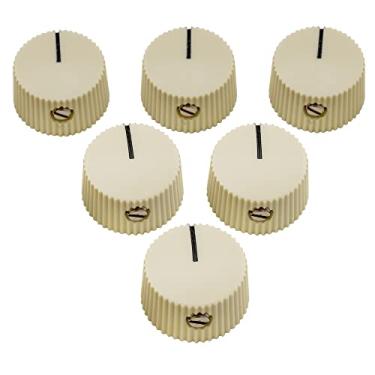 Imagem de Musiclily Pro Imperial 1/4" Guitarra Vintage Barrel Knobs Amplificador de Plástico para Fender Amp Potenciômetros CTS de Eixo Sólido,Creme