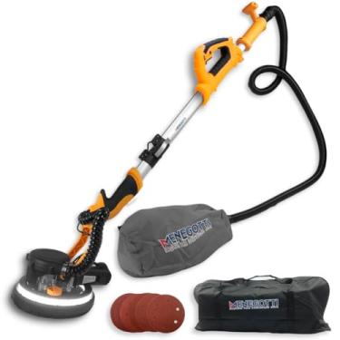 Imagem de Lixadeira Parede Teto Telescópica 750w Menegotti Alvenaria Gesso C/Aspirador Led Girafa Cor Amarelo Frequência 60 Hz (220, Volts)