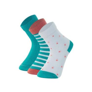 Imagem de 3 Pares De Meias Cano Médio Infantil Kids Bebe Mash De Algodão Cotton,