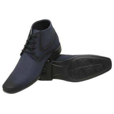 Imagem de Bota Masculina Social Esporte Fino Cano Baixo Bico Quadrado Moderno - 