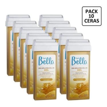 Imagem de Kit 10 Refil Cera Roll-On 100G Depilação Depil Bella Mel