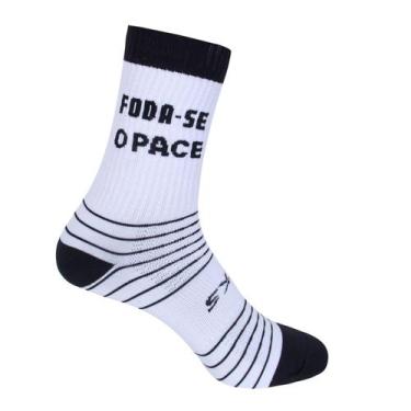 Imagem de Meia de  Corrida  - Foda-se o Pace - T-SOCKS , 33 ao 37, Branco