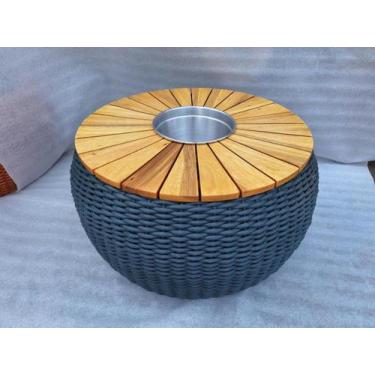 Imagem de Mesa Centro Corda Náutica e Champanheira Tampo 70 - Varanda Moveis Col