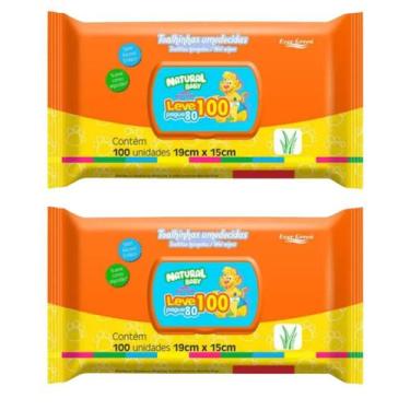 Imagem de Toalha Umedecida Natural Baby leve 100 Pague 80 Flip Top Especial, kit