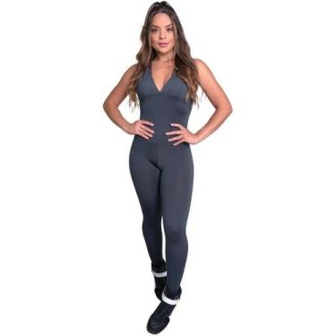 Imagem de Macacão Bojo Suplex Liso Feminino Fitness Academia Ginastica - Fanátic