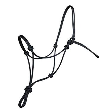 Imagem de Cabides de corda de cavalo – 11 tamanhos – miniatura, potro, desmame, pônei, espiga/árabe, cavalo, sangue quente, calado e personalizado (cob/árabe, preto)