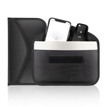 Imagem de Pacote com 2 bolsas Faraday para telefones, Faraday Pouch Faraday Cages Faraday Key Fob Protector, Faraday Fanny Pack Key Fob Protector Key Fob Key Fob Signal Blocker (2)