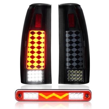 Imagem de Lanterna traseira + 3º terço lâmpada de carga de freio para Chevy GMC C1500 K1500 1988-1999, C2500 C3500 K2500 K3500 1988-2000, Silverado 1994-1998, Blazer 1992-1994, Luz traseira de parada de