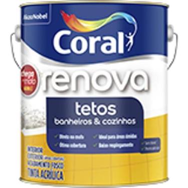 Imagem de Acrílico renova tetos banheiros e cozinhas branco 3,6l coral