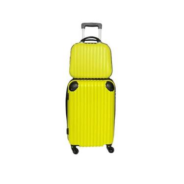 Imagem de Mala De Bordo 10kg + Frasqueira Viagem Rodinhas 360 ABS - BRACKLION