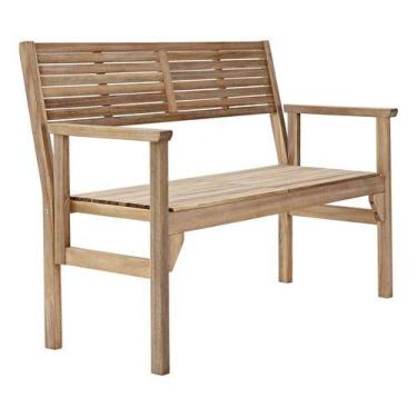 Imagem de Banco De Madeira Para Jardim 2 Lugares 90x120x55 Cm 160 Kg - Naterial,