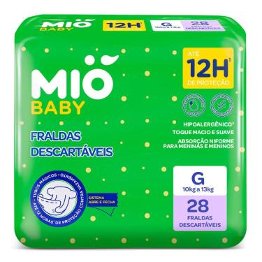 Imagem de Fralda Descartável Mió Baby Tamanho G com 28 Unidades