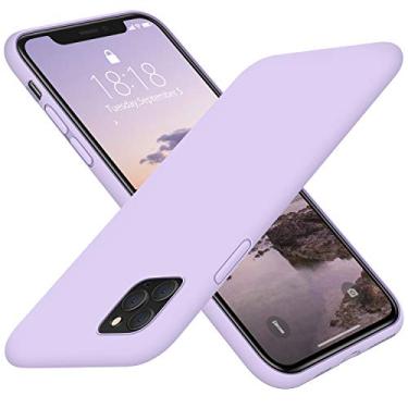 Imagem de DTTO Capa compatível com iPhone 11 Pro, [série Romance], capa de silicone totalmente coberta [câmera e proteção de tela] com almofada de grade colmeia para iPhone 11 Pro 5,8 polegadas 2019, lavanda