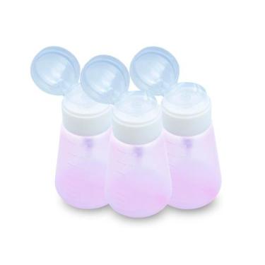 Imagem de Kit 3 Porta Acetona Plástico Removedor Esmalte Dosador 180ml - Arte Se