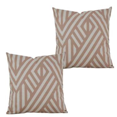 Imagem de 2 Almofadas Cheias Sofa Sala Impermeável Decorativa Antimofo Trama Ori