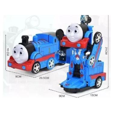 Imagem de Brinquedo Trem Thomas Transforme Vira Robô Infantil Luz Som Bate Volta