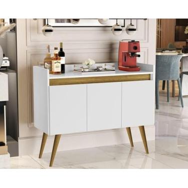 Imagem de Aparador Buffet 3 Portas Canto do Café Luxo Pés Palito Cores - Comprar