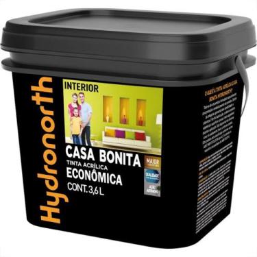 Imagem de Tinta Hydronorth Casa Bonita Acrilica Economica Fosco 3,6L Perola