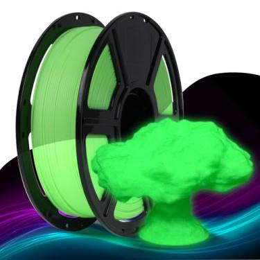 Imagem de FLASHFORGE Filamento PLA rápido de 1,75 mm, verde luminoso, impressão de alta velocidade de 500 mm/s, filamento de impressora 3D que brilha no escuro, carretel de 1 kg, precisão dimensional +/- 0,02