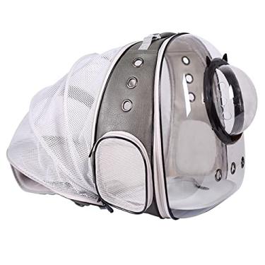 Imagem de Mochila expansível para transporte de gatos, mochila para gatos gatinhos filhotes pequenos, mochila de bolhas para gatos aprovada por companhias aéreas, transportadora de astronauta em cápsula espacia