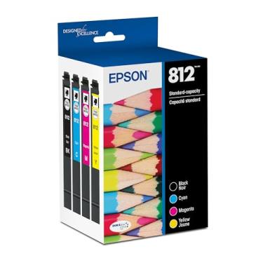 Imagem de EPSON T812 DURABrite Ultra tinta padrão de capacidade preta e colorida - pacote combo de cartucho (T812120-BCS) para impressoras Epson Workforce Pro selecionadas