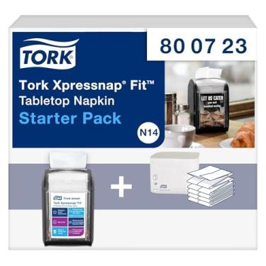 Imagem de Tork - 800723 Xpressnap – Dispensador N14 para restaurantes inclui 2 pacotes de refil de guardanapo natural de 2 x 720, 2 camadas, 2 folhas