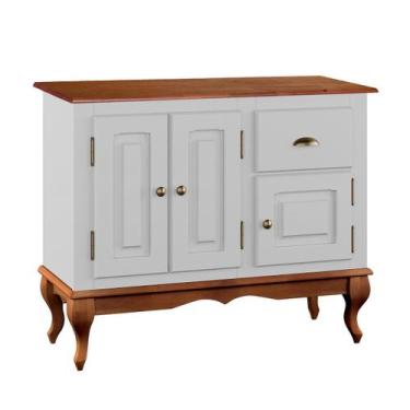 Imagem de Gabinete para Banheiro 3 Portas 1 Gaveta com Pés Luiz XV Dália 3066 - 