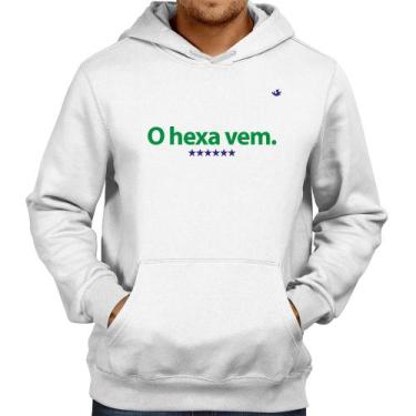 Imagem de Moletom O hexa vem - Foca na Moda, Branco, G
