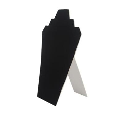 Imagem de UGPLM Exibição de jóias rack decorativo decoração portátil com o organizador de pingente de suporte traseiro, busto cavalete para desktop de, Preto