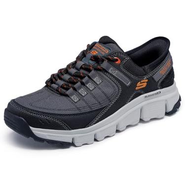 Imagem de Skechers Masculino, Slip-ins: Tênis de caminhada Summits at, Cinza/laranja, 46