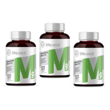 Imagem de Magnésio Malato 350mg - Alta Concentração - 3 Potes - 360 Cápsulas