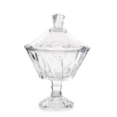 Imagem de Bomboniere em Vidro Galaxy ll com Tampa e Base 21cm - Wincy Casa