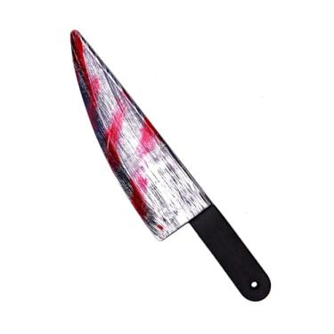 Imagem de OUXWOM Bloody Butcher Knife-Fake Realistic Bloody Knife Prop Halloween Costume Knife for Zombie Costumes (Knife)