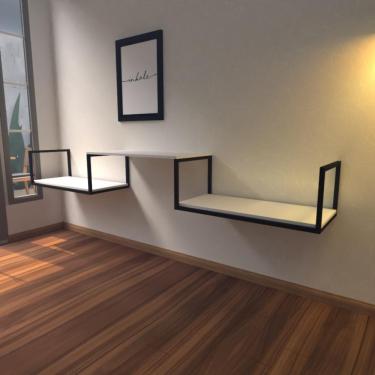 Imagem de Aparador Industrial Branco Off White Moderno Cantinho Café Escritorio Simples Sala Estar Quarto