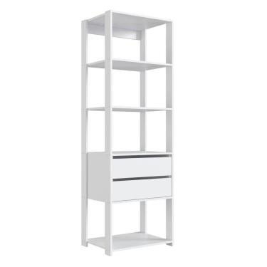 Imagem de Estante Livreiro 183x60cm 02 Gavetas Branco Proddy Branco