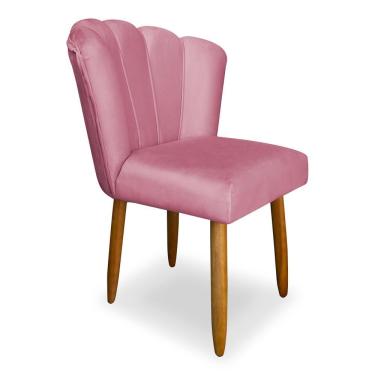 Imagem de Cadeira Para Mesa De Jantar Flor Moderna Balaqui Decor Rosa