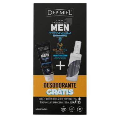 Imagem de Creme Depilatório Corporal Men 120g e Desodorante Spray Zephy 100ml - 