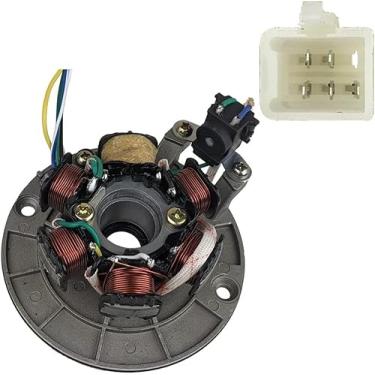 Imagem de Generic Estator De Ignição Para Moto Apollo Dirt Bike Com 6 Bobinas, Magneto, Poste Bobina, Plugue 5 Fios 110Cc, 125Cc, 140Cc, Luzes Pit E Play (Com Placa) / Pitster Pro Stomp Thumpstar