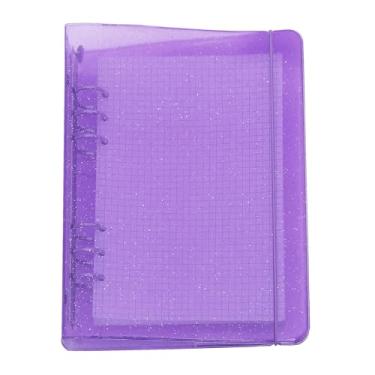 Imagem de Pasta de arquivo A6/A5 com 6 furos colorida de PP para visualização de anel redondo para protetores de folhas soltas (A6 combo, dália)