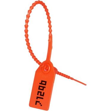 Imagem de Etiqueta descartável com 100 selos de plástico numerados impressos com números aleatórios para bolsa de vestuário, serviço, boutique, logística, mercadoria