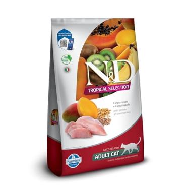 Imagem de N&D Tropical para Gatos Adultos de Todas as Raças Sabor Frango, Cereais e Frutas Tropicais 7Kg