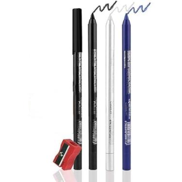 Imagem de Fato de lápis de delineador flash de gel colorido, 3 canetas de delineador de olhos, caneta de delineador de olhos impermeável, sombra de olhos, sobrancelha, lápis de olhos (01# 19#+07#)