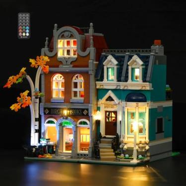 Imagem de MENZAVA LED Light Kit (Remote Control) Compatible with 10270 Bookshop Creator Expert Building Blocks Model - Model Set NOT Included