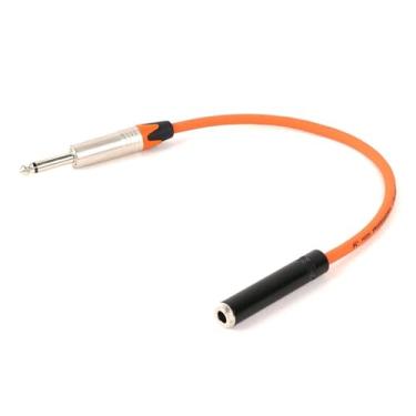 Imagem de Cabo De áudio Profissional Cabo De 1/4 De Polegada 6,35 Mm Mono Macho Para 6,35 Mm Estéreo Fêmea Estender Cabo Não Balanceado Para Amplificador De Alto-falante De Guitarra, Orange, 1M