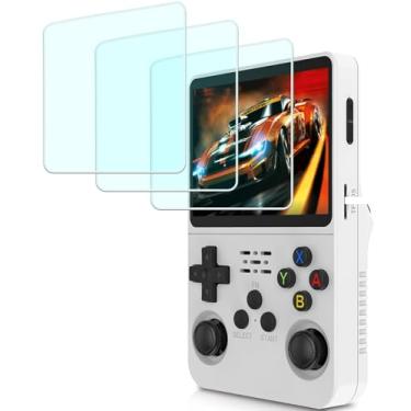 Imagem de Hxdzieory Protetor de tela para console de jogos Data Frog R36S (para acessórios), 0,3 mm alta definição 9H dureza óptica LCD premium capa protetora de vidro [3 peças]