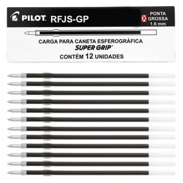 Imagem de Caixa 12 Cargas p/ Caneta Esferográfica PILOT Super Grip 1.6 mm ref RF