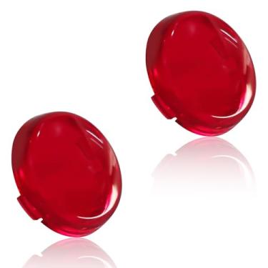 Imagem de QKYS 2 peças de capas de lente de seta para motocicleta, capa de lente de seta para motocicleta, capa de lente de luz de proteção vermelha compatível com Dyna/Harley Sportster 883 1200 Street Glide